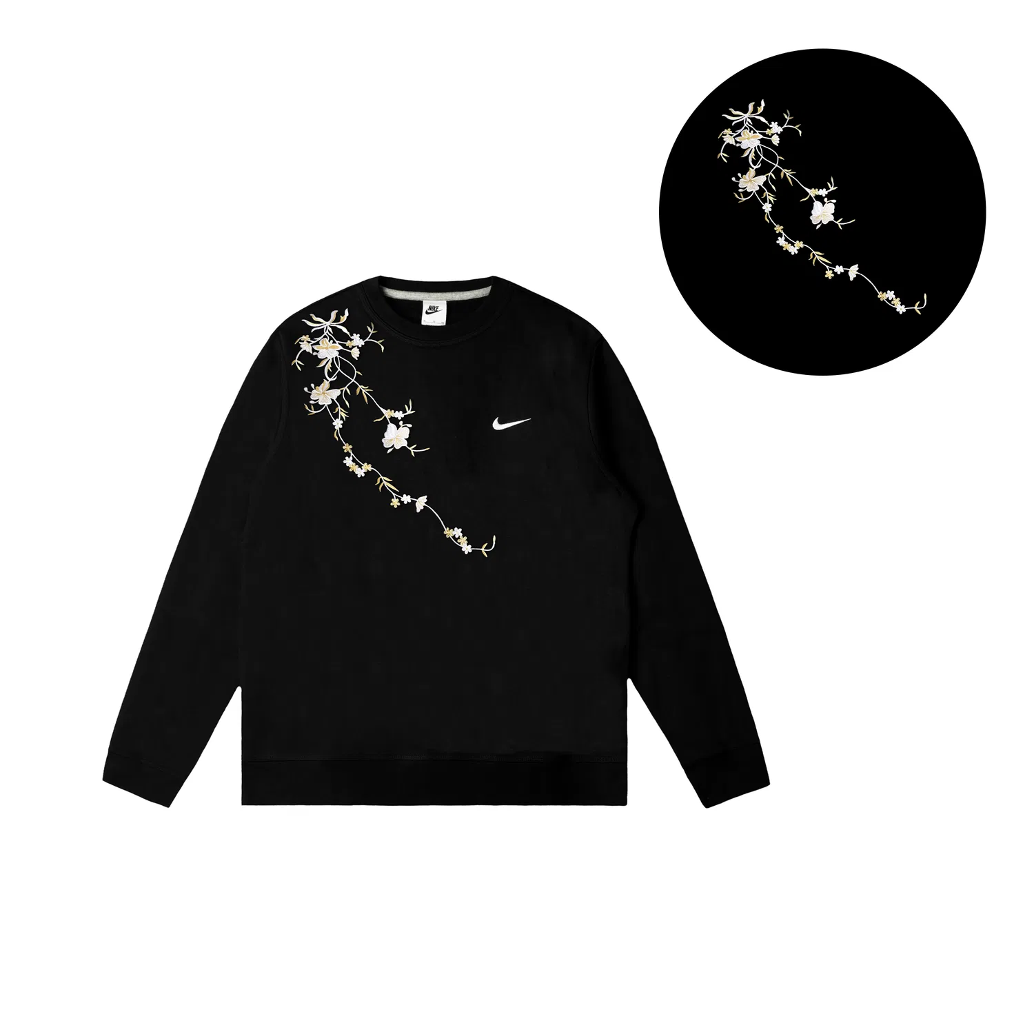 Толстовка мужская Club, черная, круглый вырез, обычная посадка Nike, Black — фото 3