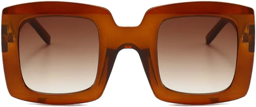 

Солнцезащитные очки с защитой UV400 | Толстая оправа, линзы цвета чайного дерева | Для женщин и мужчин, для занятий спортом на открытом воздухе и вождения DSVIGF, 05