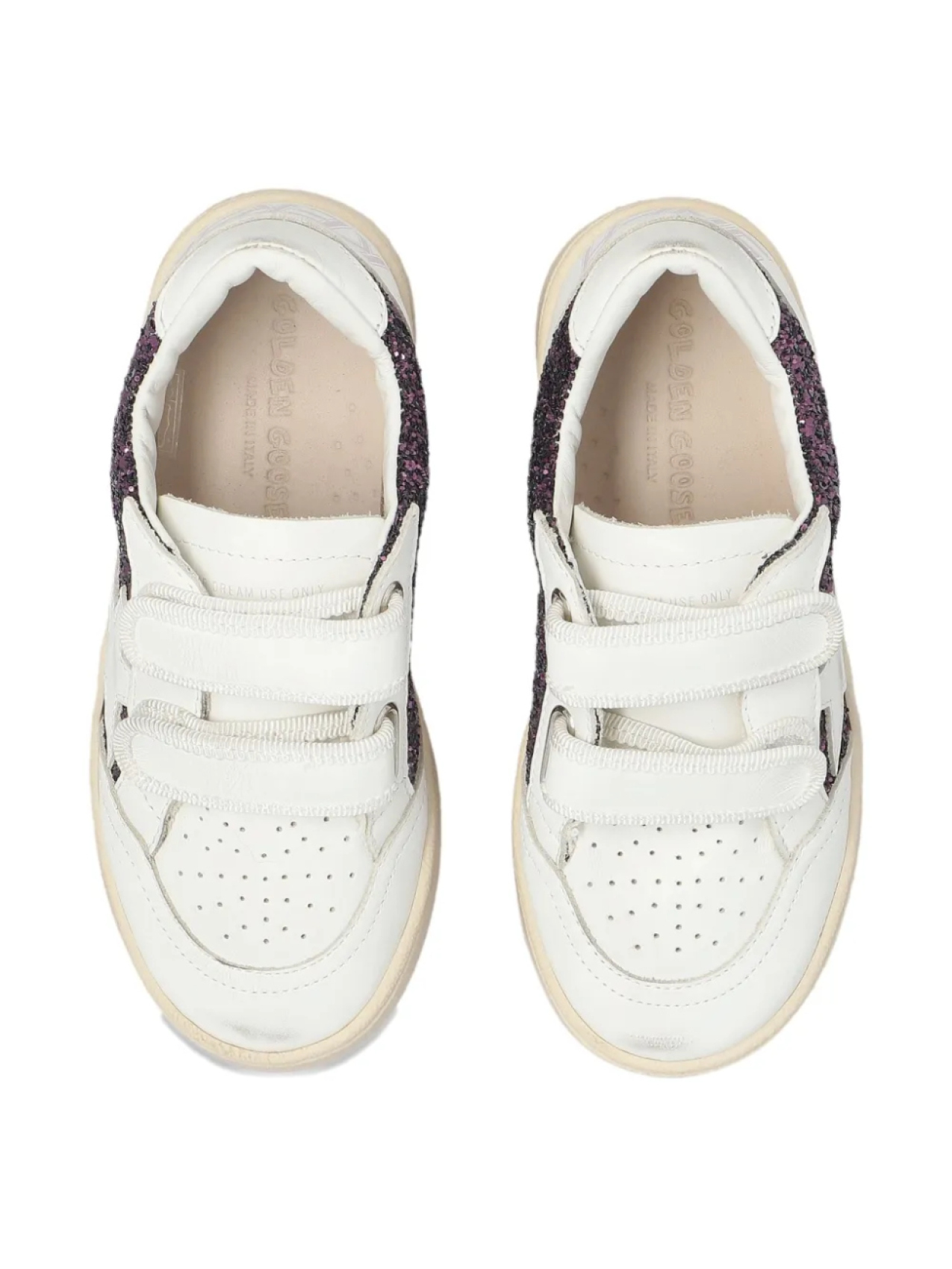 Кроссовки Golden Goose Kids Ball Star с блестками, белый — фото 4