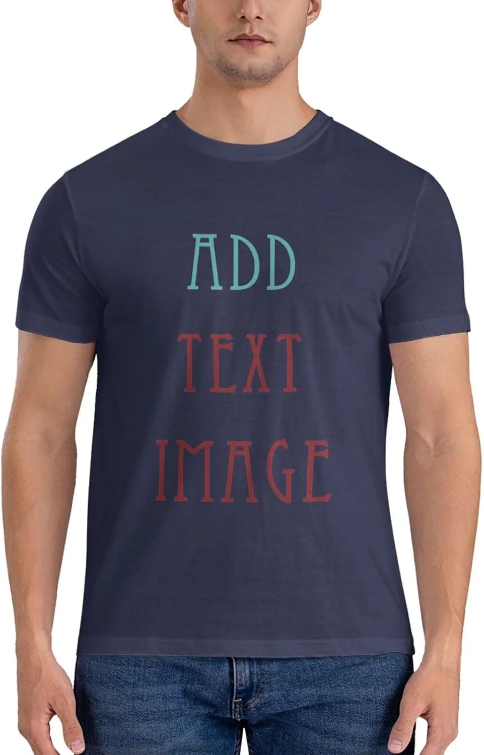 Футболка Customized с фото и текстом спереди и сзади