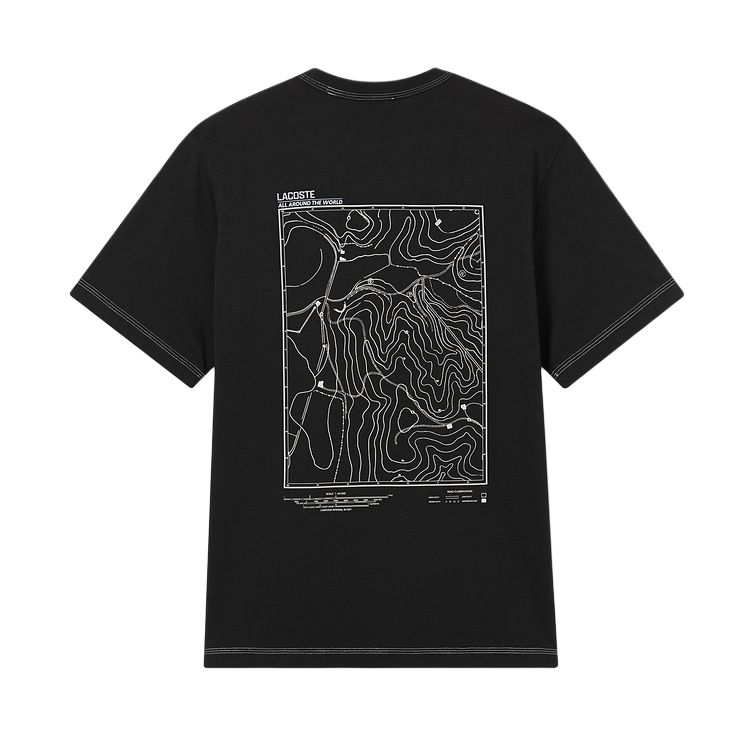 Футболка Printed Jersey LACOSTE, 70V/Ecru — фото 2