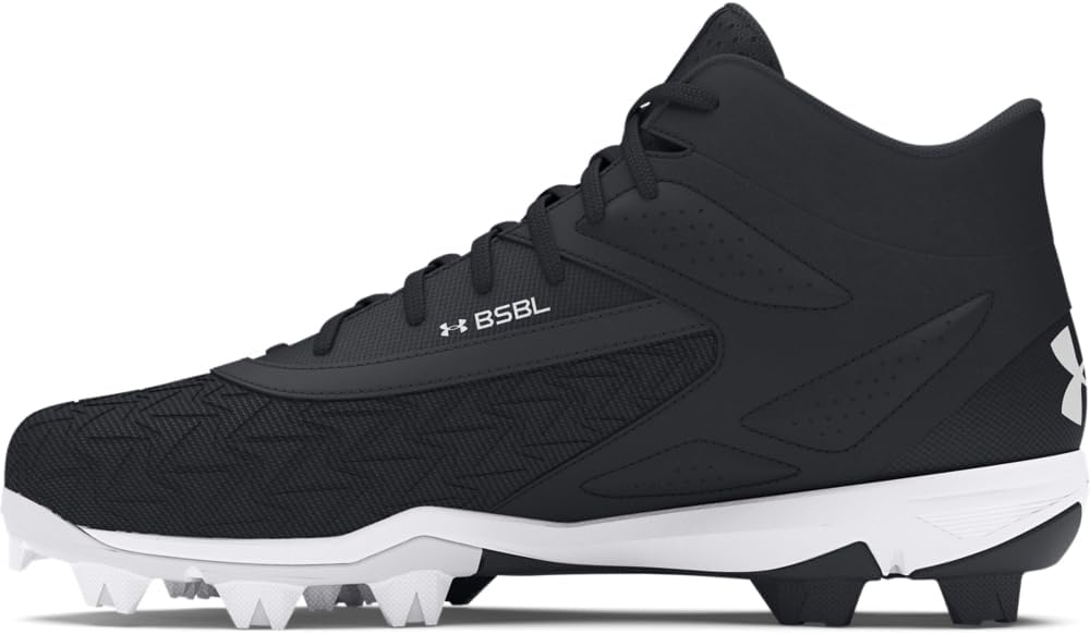 

Under Armour мужские бейсбольные бутсы Leadoff Mid 3.0, (001) Black/Black/White