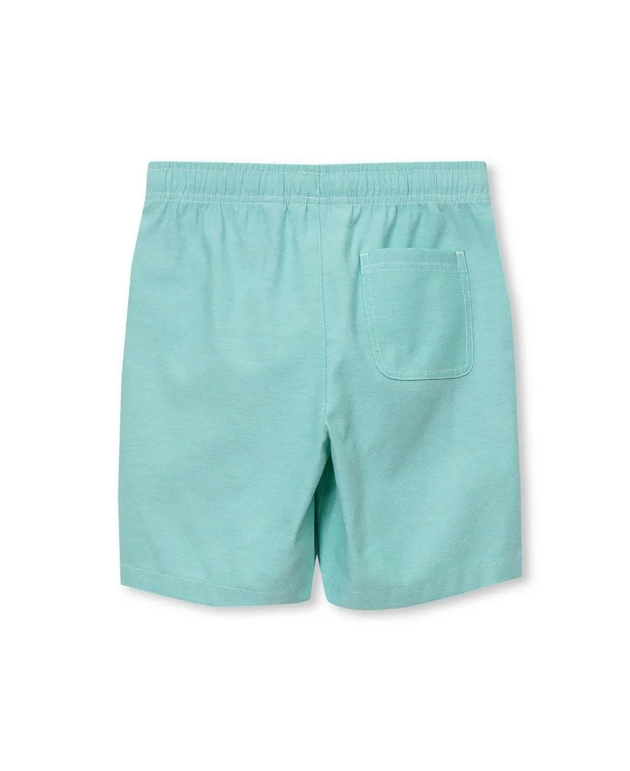 Детские шорты-оксфорды на резинке Lands' End, Teal — фото 2