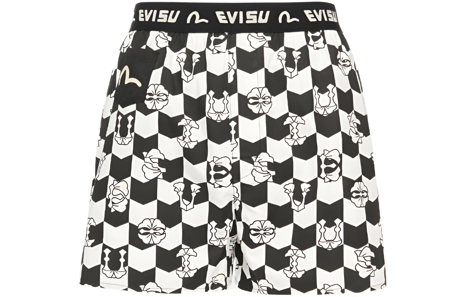 

Мужские боксеры EVISU, черный принт по всей поверхности