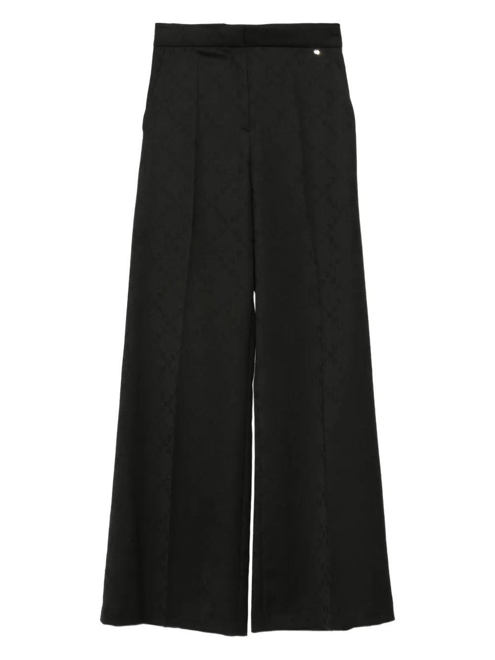 

Брюки с геометричным узором и складками Nissa, черный