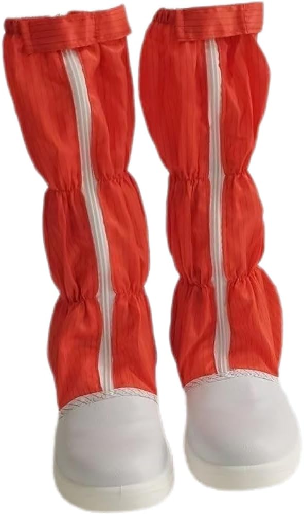 

Lmprock Универсальная обувь унисекс с полиуретановым покрытием, стальным носком и полосой, высокопрочная, цилиндрическая, антистатическая, пыленепроницаемая, для работы в уборочных помещениях, защитная обувь ESD, оранжевый