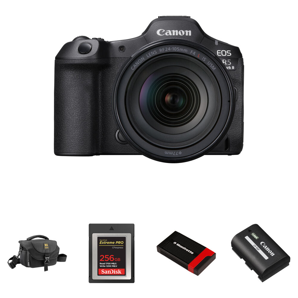 

Беззеркальная камера Canon EOS R5 Mark II Mirrorless Camera with 24-105mm f/4 Lens