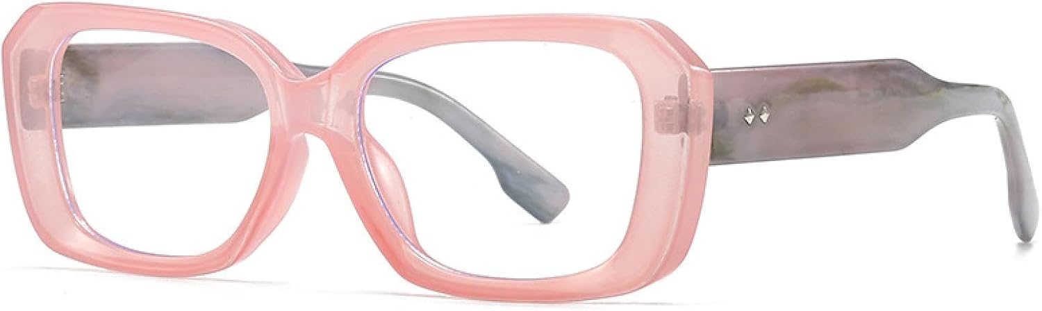 

Модные солнцезащитные очки Polygon для женщин в стиле ретро, ​​конфетные цвета, прозрачный градиент, защита от УФ-излучения UV400; мужские солнцезащитные очки с заклепками TVTBBVV, Pink Clear