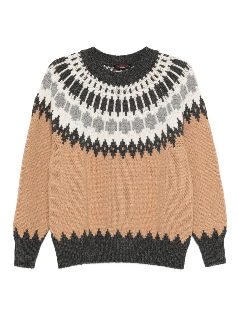 

Свитер с круглым вырезом в технике "фэйр-айл" Incentive! Cashmere