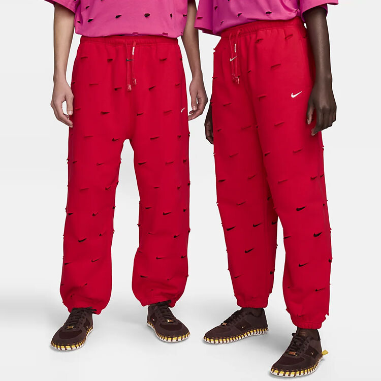 Jacquemus X Swoosh трикотажные спортивные штаны унисекс университетский красный Nike, красный — фото 2