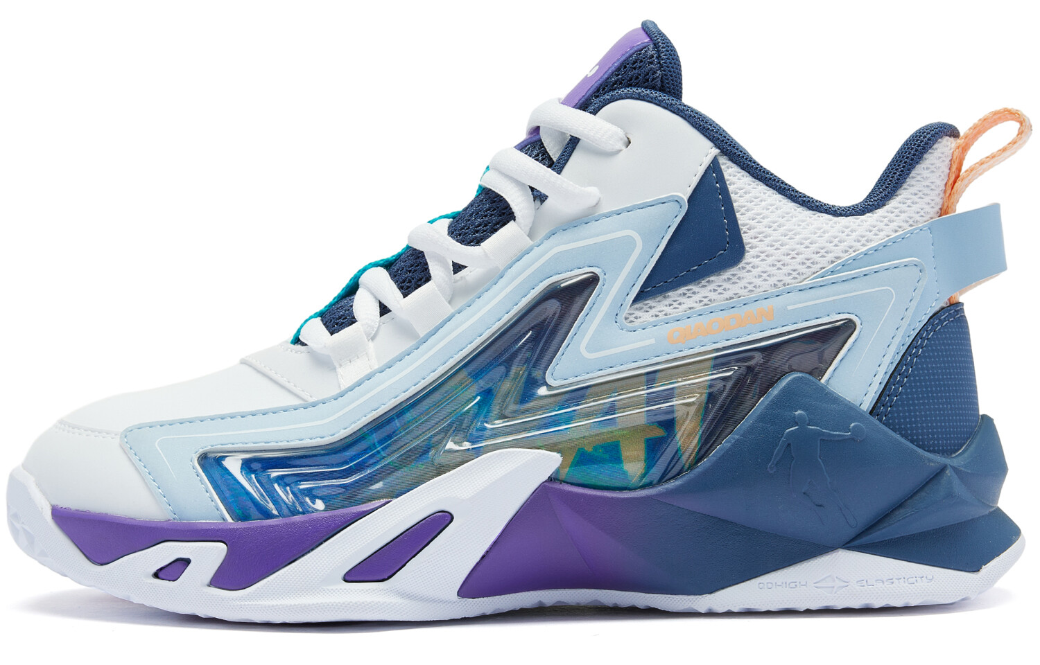 

Детские баскетбольные кроссовки GS High-top Blue Qiaodan, синий
