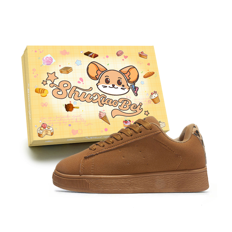 

SHUXIAOBEI Скользоустойчивые износостойкие низкие скейтерские кроссовки унисекс в коробке коричневые, цвет Brown
