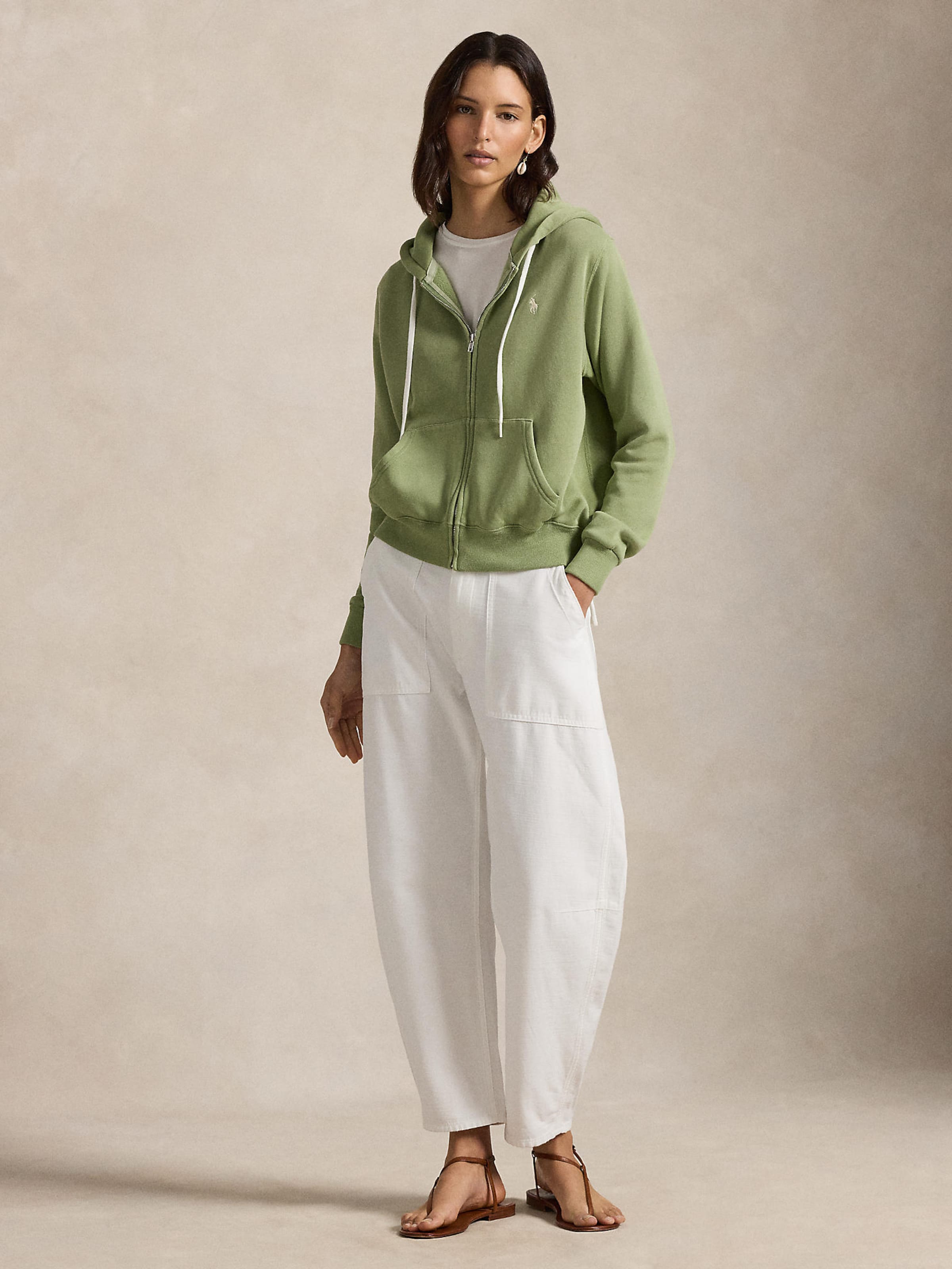 Polo Ralph Lauren Худи на молнии в цвете Apple — фото 4
