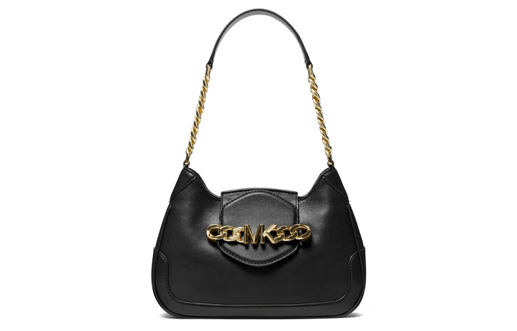 

MICHAEL KORS Сумка через плечо Hally Cow Leather, цепная сумка, женская сумка через плечо чистый черный