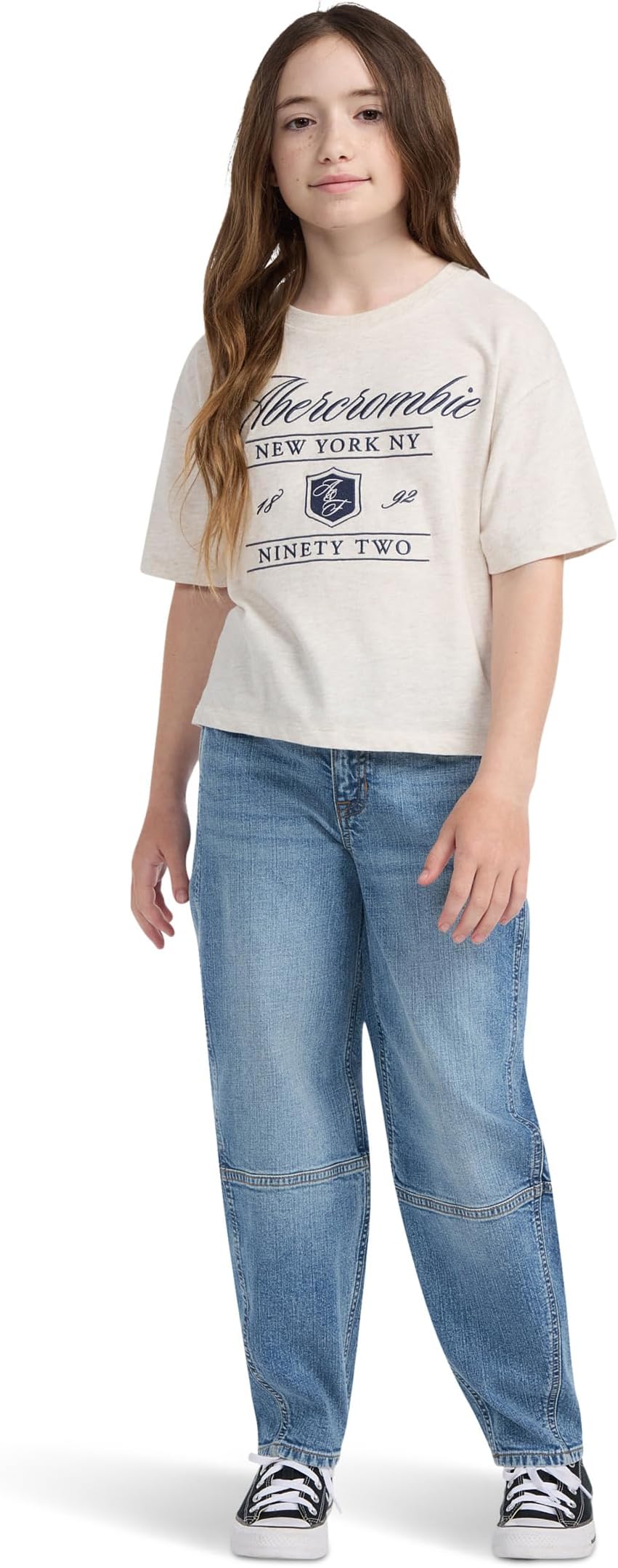 Джинсы-баллоны с высокой талией abercrombie kids, Cabin Blues — фото 3