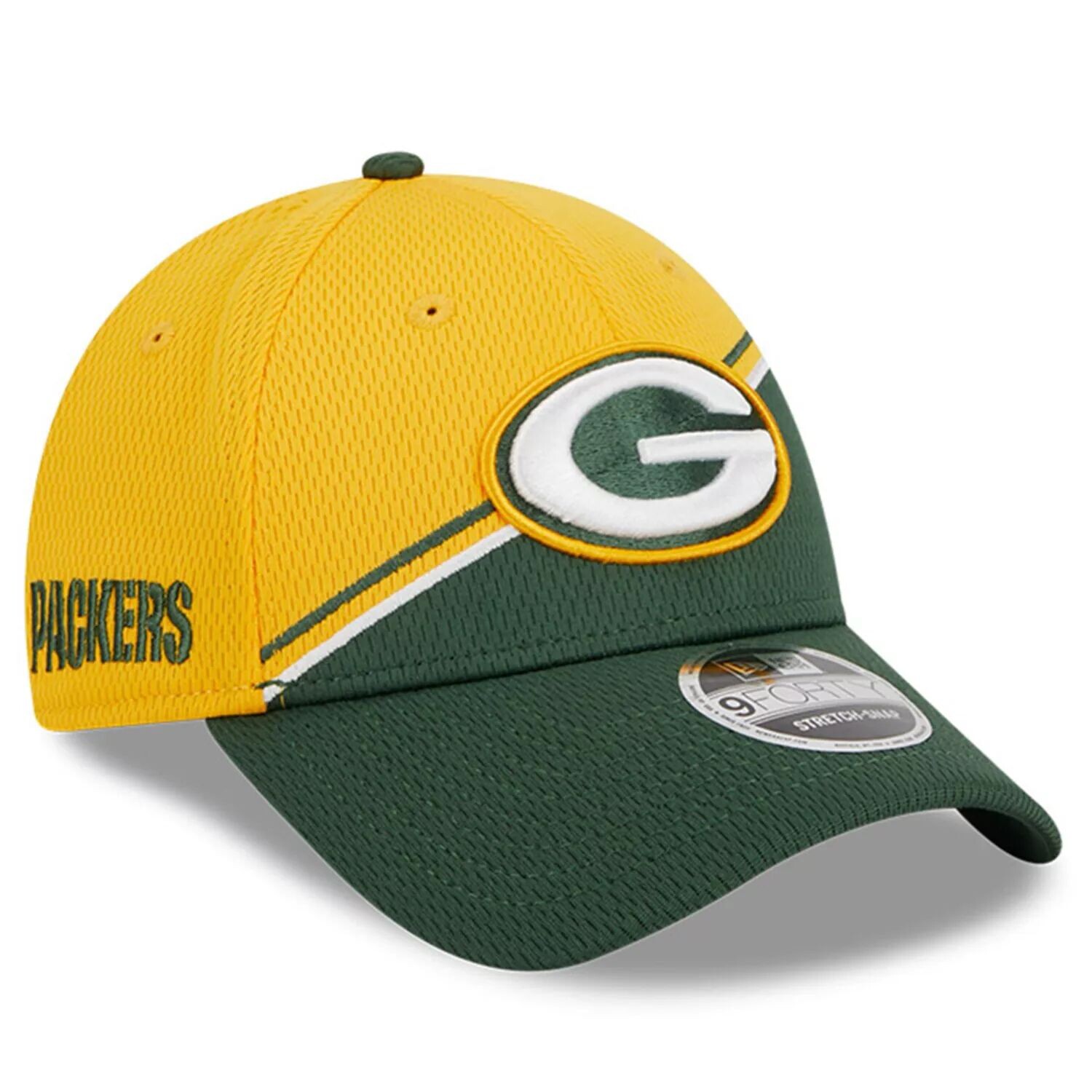 

Мужская регулируемая кепка New Era Gold/Green Green Bay Packers 2023 Sideline 9FORTY