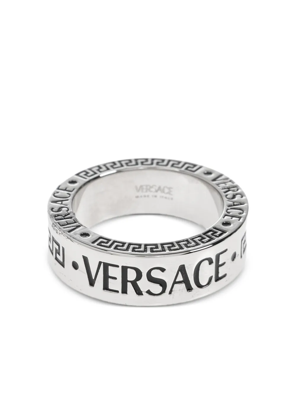 

Кольцо с логотипом VERSACE, серебяный