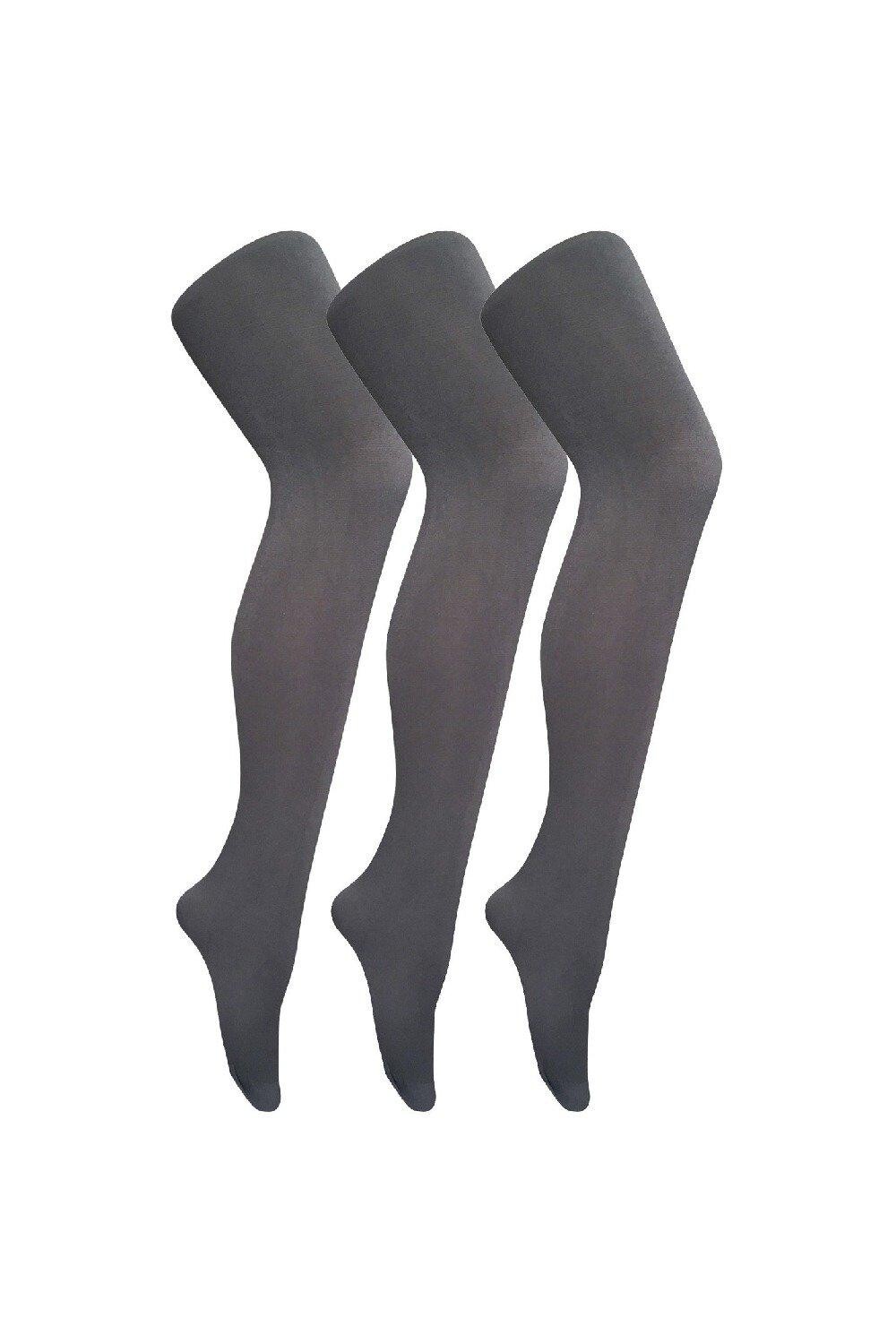 

3 пары цветных непрозрачных однотонных колготок плотностью 80 ден Sock Snob, серый