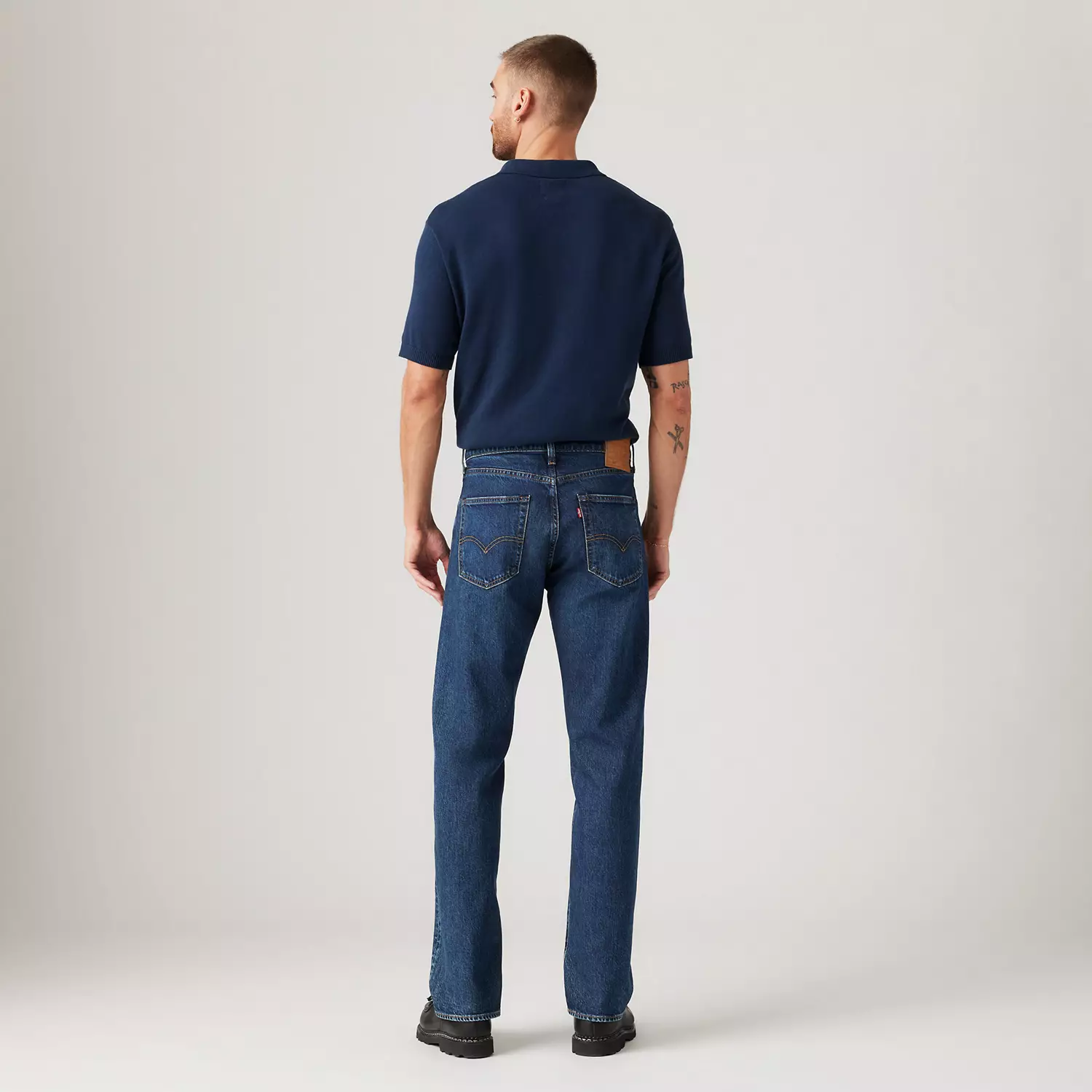 Мужские джинсы стандартного кроя 505 Levi's, цвет Jack Of All Trades - Dark Wash - Stretch — фото 3