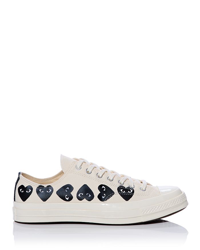 Comme Des Garcons Мужские кроссовки на шнуровке с низким верхом Comme Des Garcons PLAY, белый — фото 4