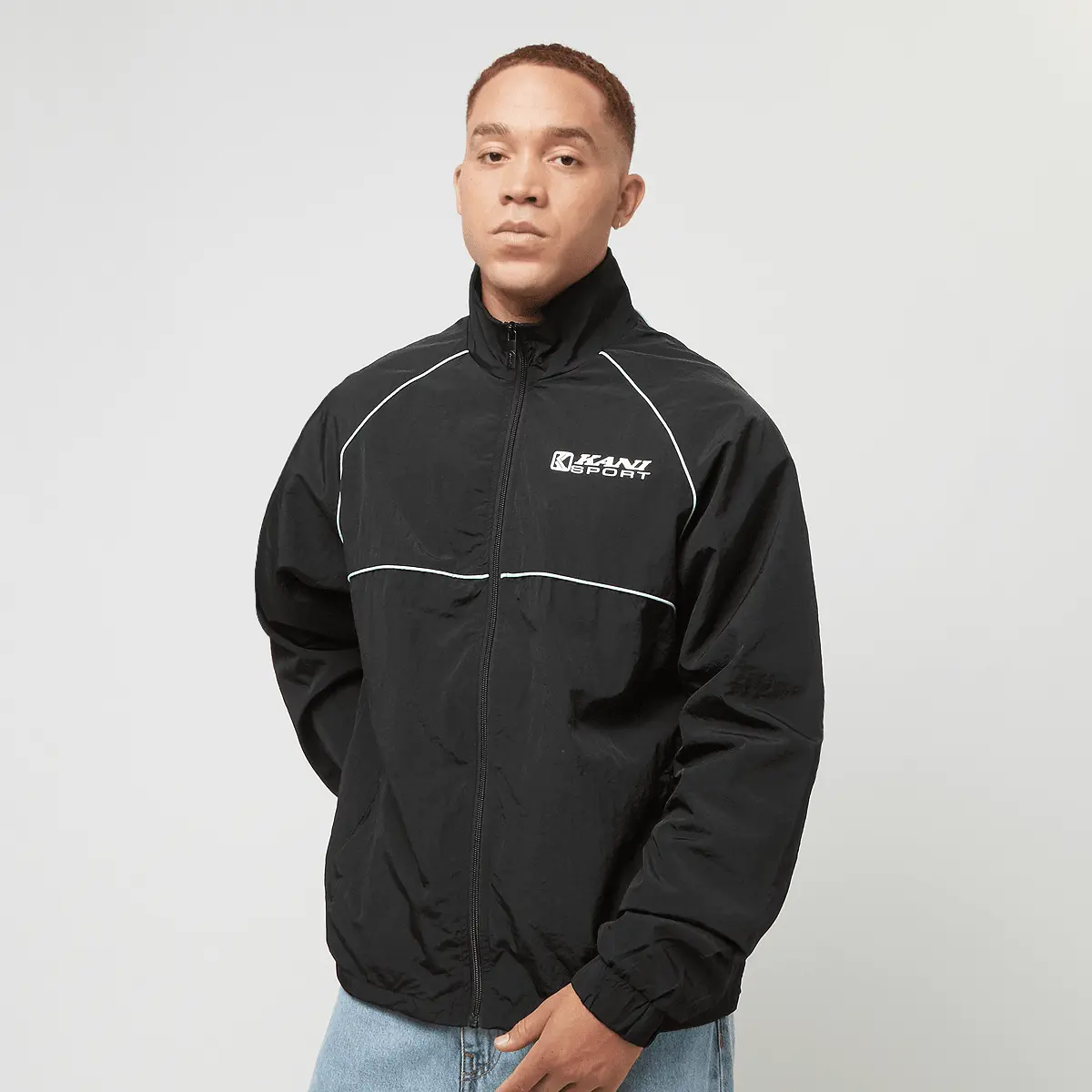 

Куртка Karl Kani OG Sport Trackjacket, черный/бирюзовый