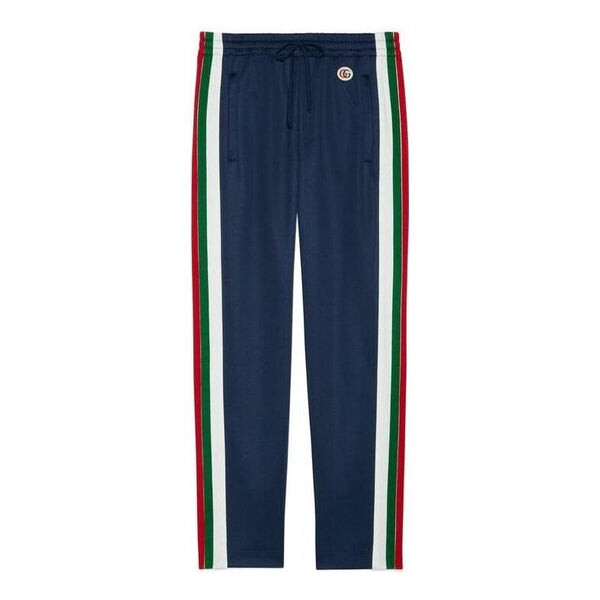 

Брюки knitted sweatpants with logo 'blue' Gucci, синий