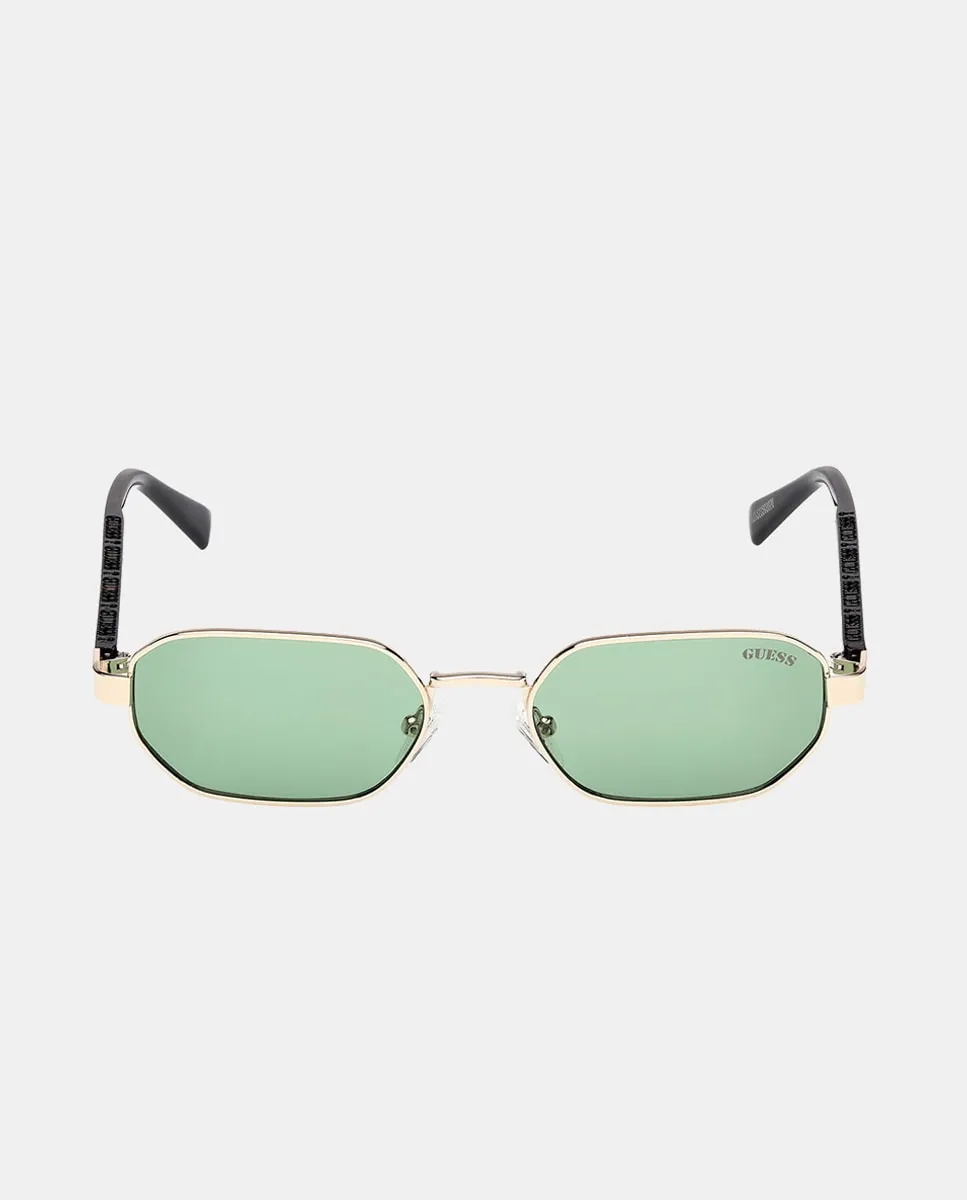 

Унисекс солнцезащитные очки геометрические металлические Guess, золотой