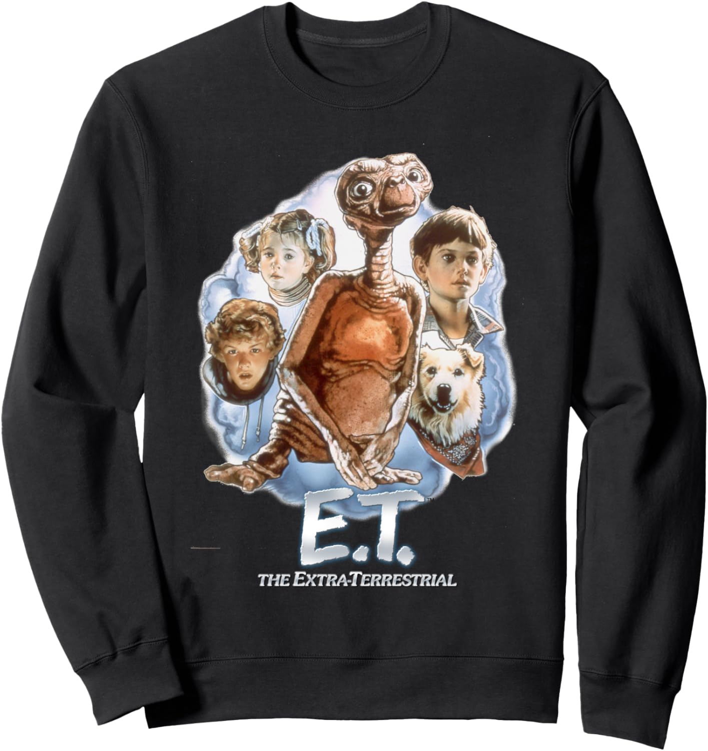 

Толстовка с винтажным портретным логотипом фильма ET Maincast, черный