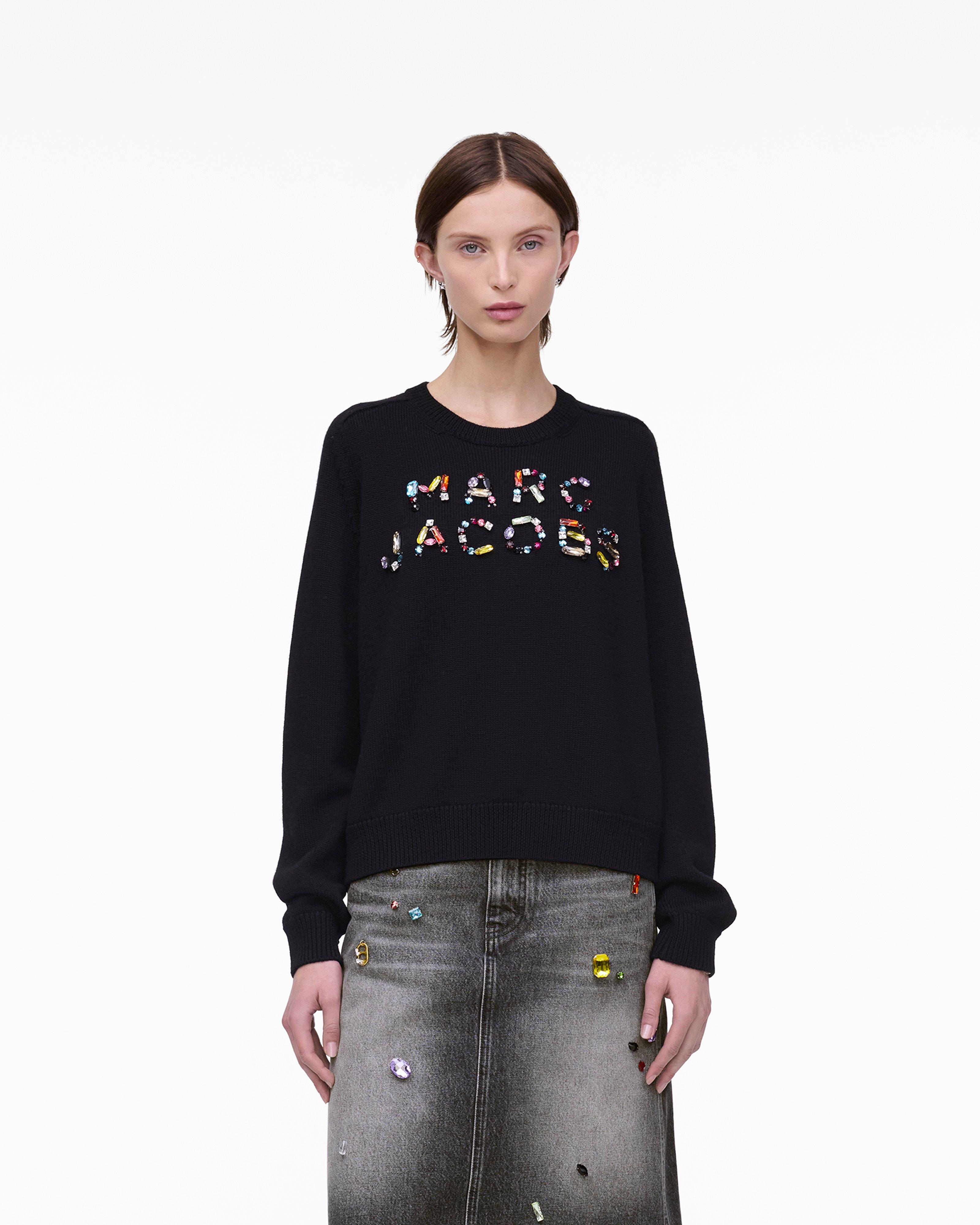 

Свитер Gem Knit Logo Crewneck Marc Jacobs, черный