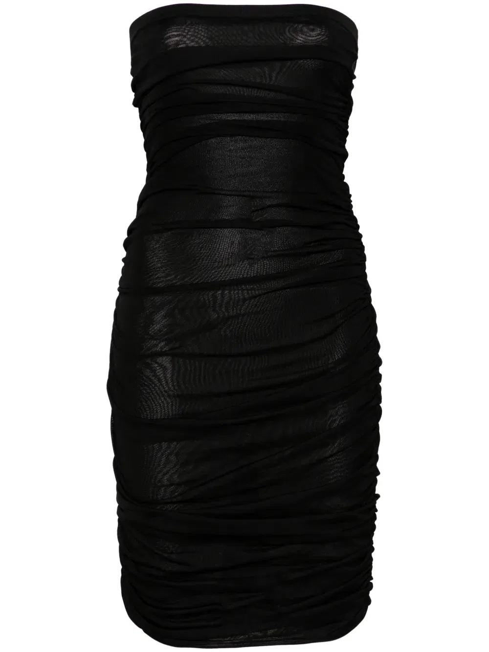 Мини-Платье с драпировкой Saint Laurent, черный