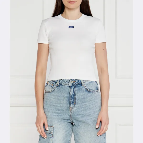 

Футболка приталенного кроя Baby tee_b Hugo, белый