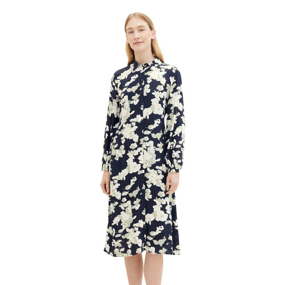 

Платье Tom Tailor Printed Midi Shirt, Разноцветный