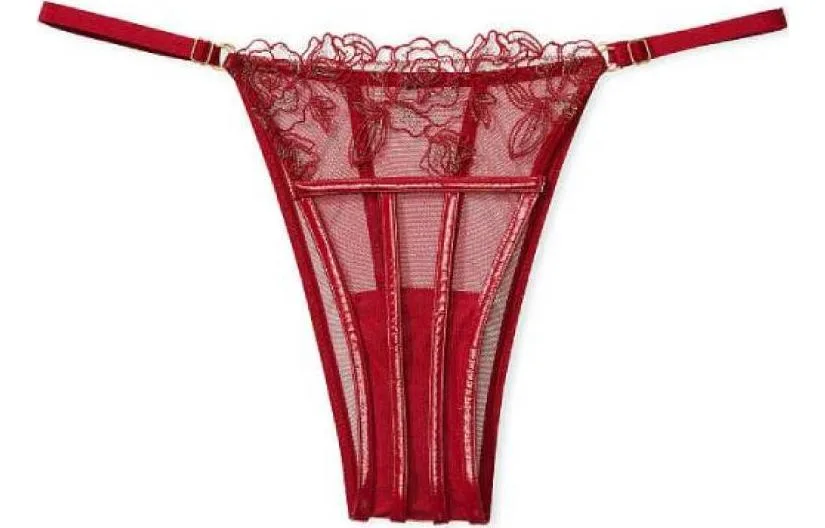 Victoria's Secret Женские стринги 1 шт, ягодно-красные