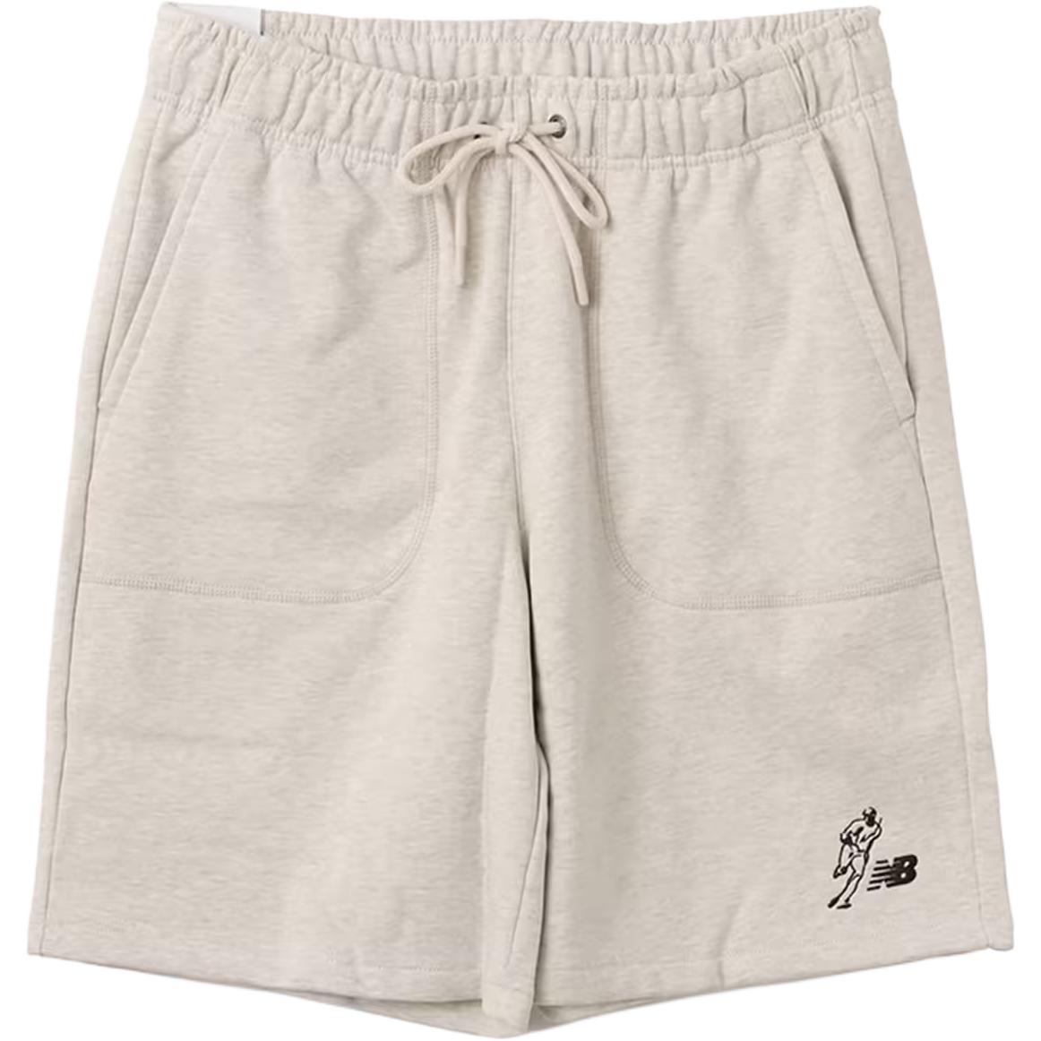 

Удобные универсальные бейсбольные шорты сплошного цвета Unisex Oats Heather New Balance, Oats Heather