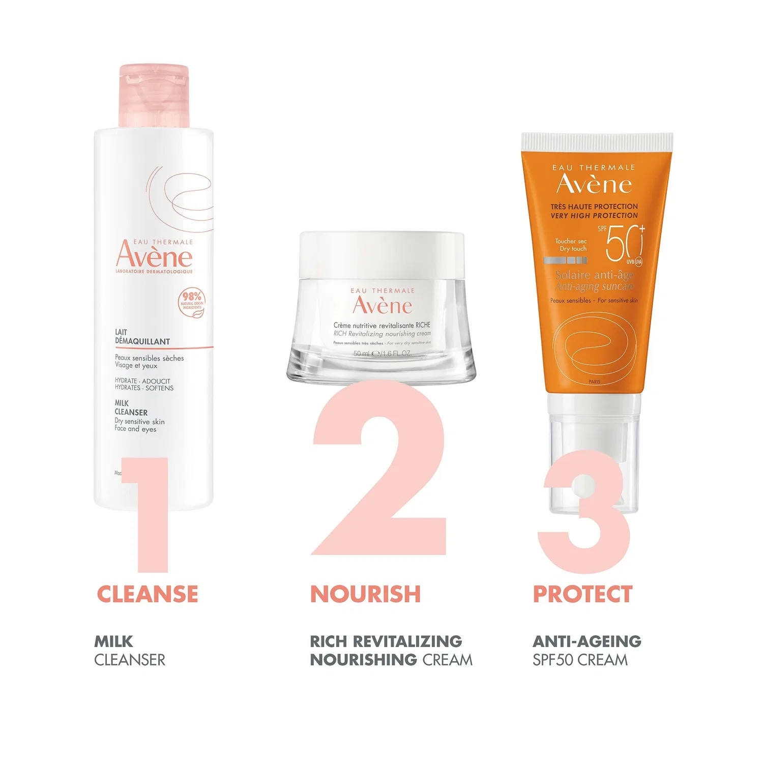 Крем для лица Avene — Питательный восстанавливающий Les essentiels для сухой и чувствительной кожи, Avène, 50 мл — фото 4