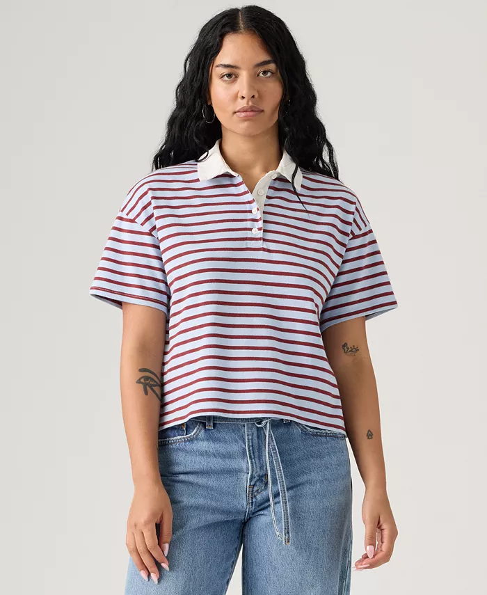 

Женская хлопковая футболка-поло Aries Rugby Levi's, синий