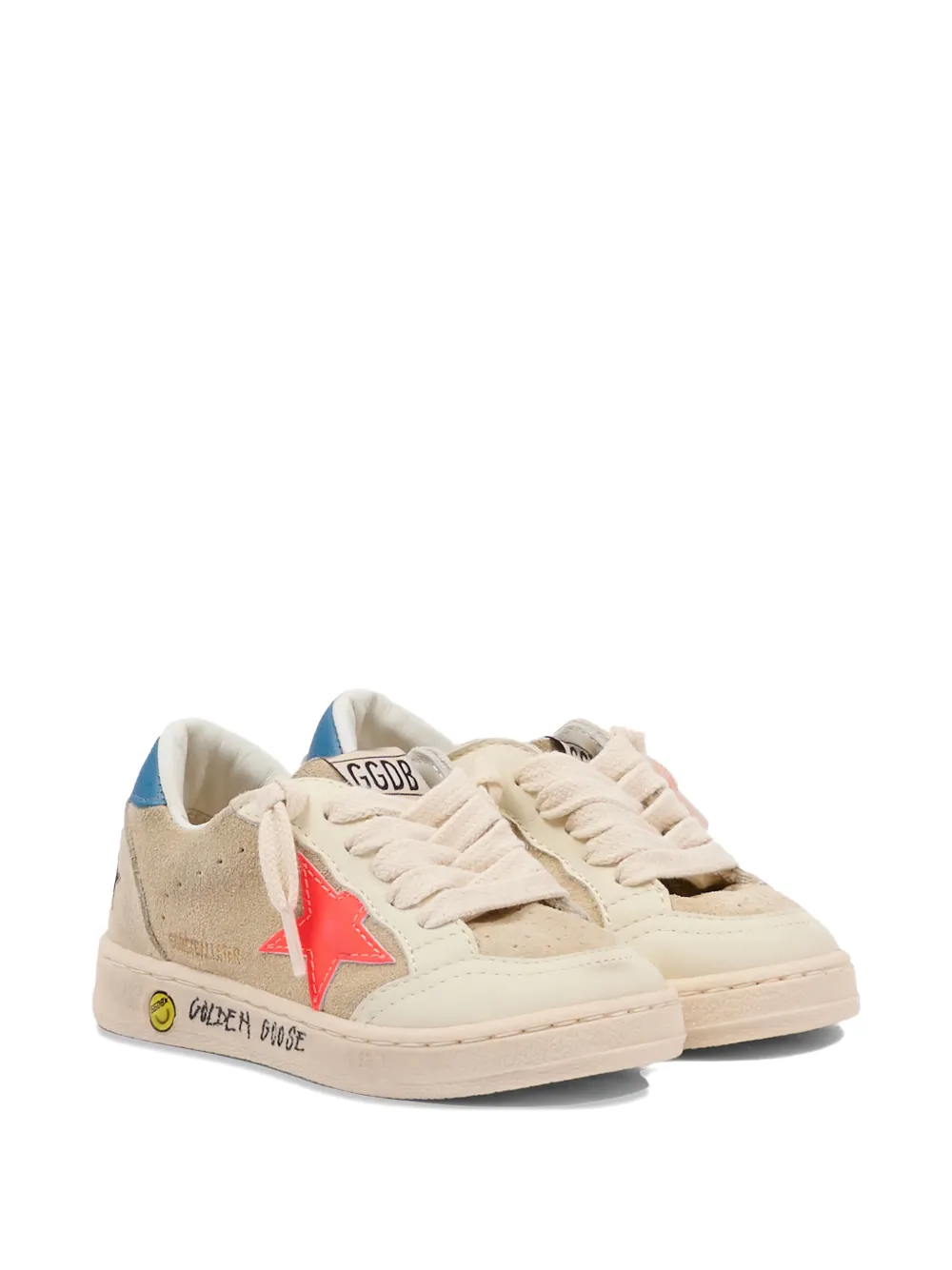 

Кеды со звездами на шнуровке Golden Goose Kids, нейтральный