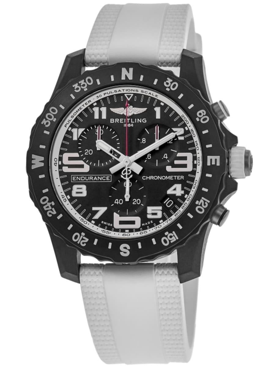 

Breitling Endurance Pro Endurance Pro Черный хронограф циферблат Белый каучуковый ремешок мужские часы X82310A71B1S2