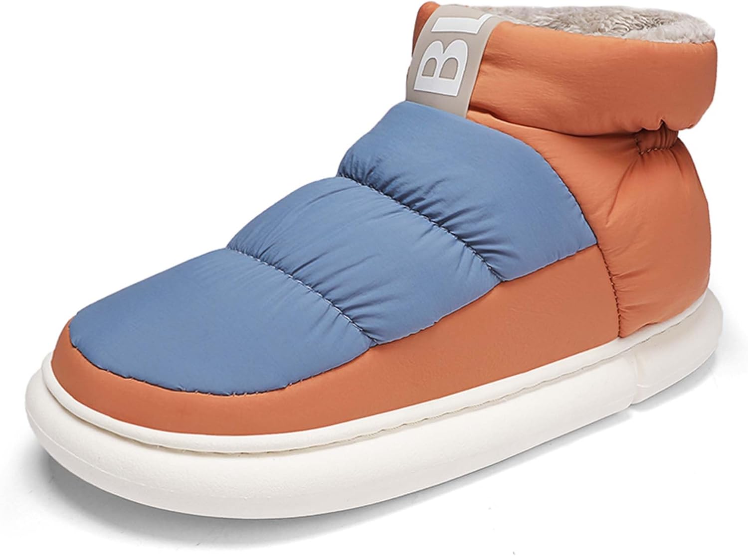 

DZBAJRQM Мужские и женские зимние ботинки, водонепроницаемые, с теплой меховой подкладкой, зимние хлопковые туфли, противоскользящие ботинки, удобная обувь для ходьбы, снежные кроссовки, синий