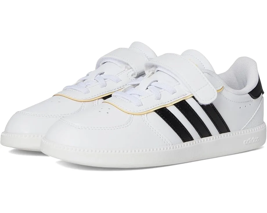 Кроссовки Adidas Kids Breaknet Sleek Shoes (Little Kid), White/Black/Orange Tint