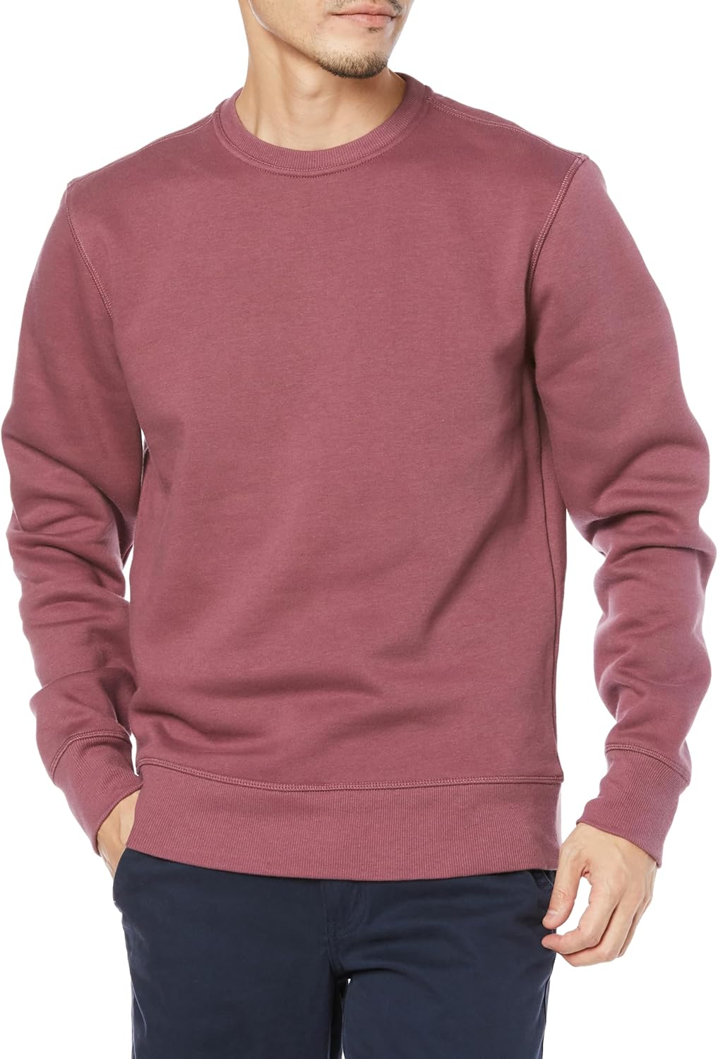 

Мужская флисовая толстовка с круглым вырезом Amazon Essentials, фиолетовый