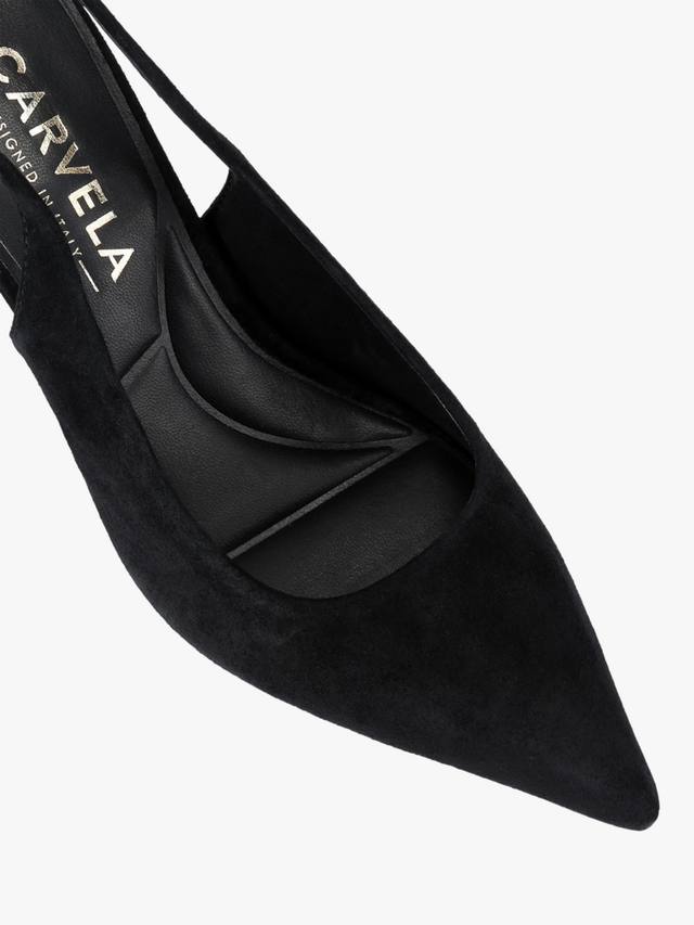 Элегантные замшевые туфли-лодочки на каблуке Carvela, Black — фото 4