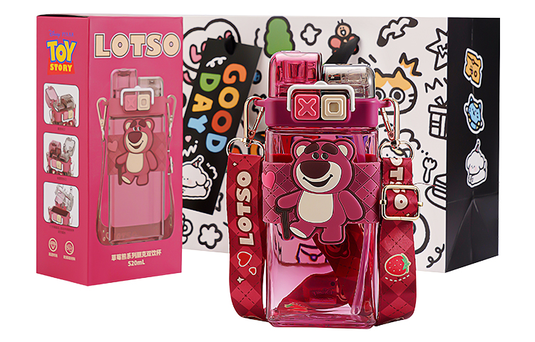 

Пластиковые стаканы для воды Disney, Strawberry Bear (Cup Brush + Straw Brush + Graffiti Gift Bag)