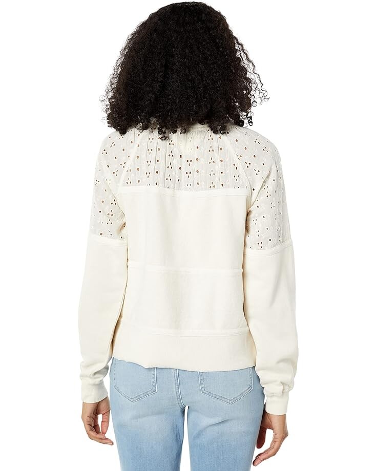 

Толстовка Saltwater Luxe Eyelet Long Sleeve Pullover Sweatshirt, естественный