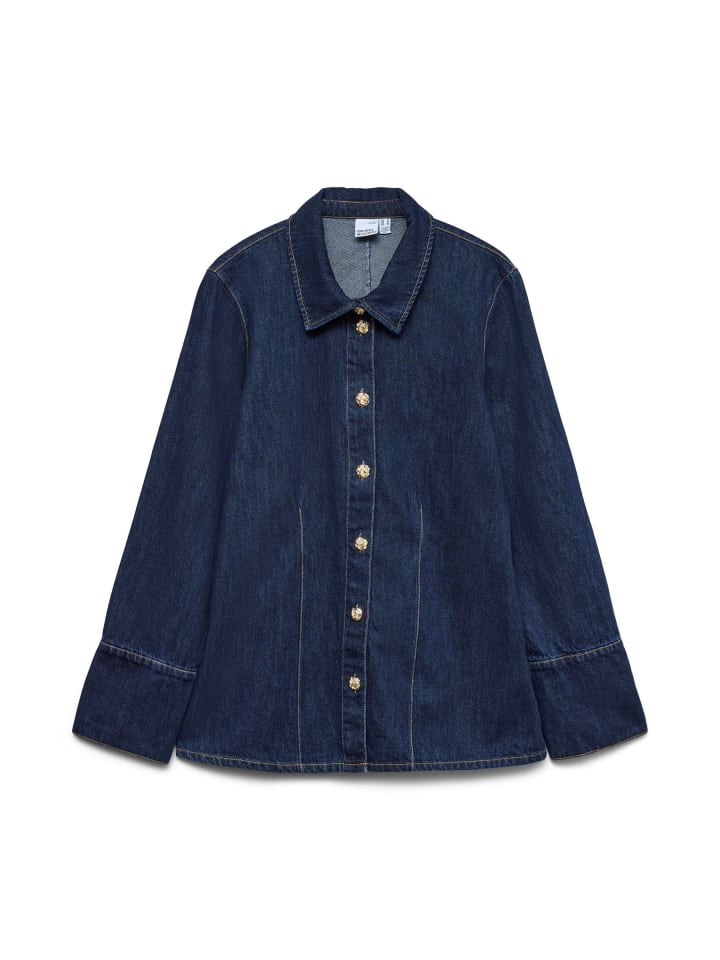 

Рубашка Vero Moda, темно-синий деним