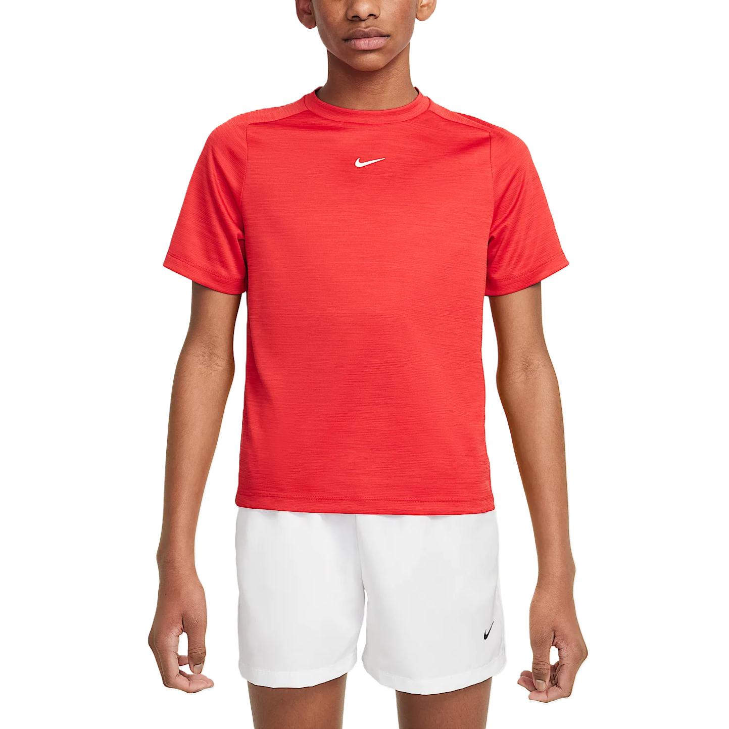Nike Футболка dri fit ss25 university red/university red/white kids' — фото 3