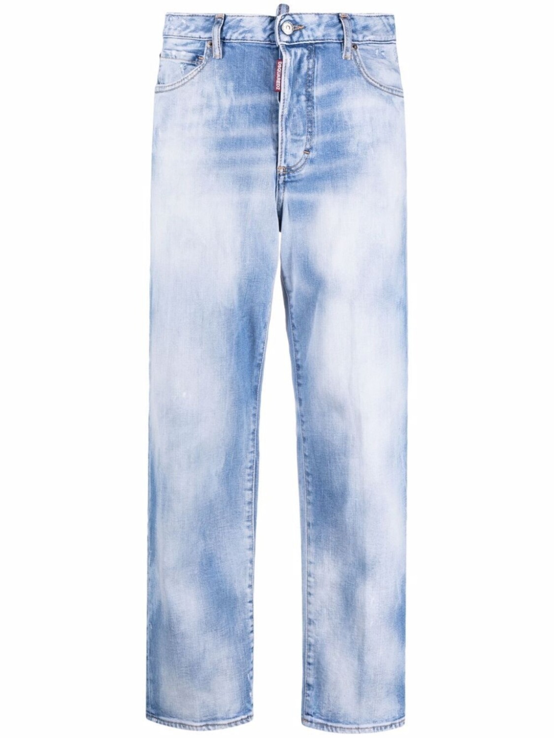 

Прямые джинсы из вареного денима Dsquared2, синий