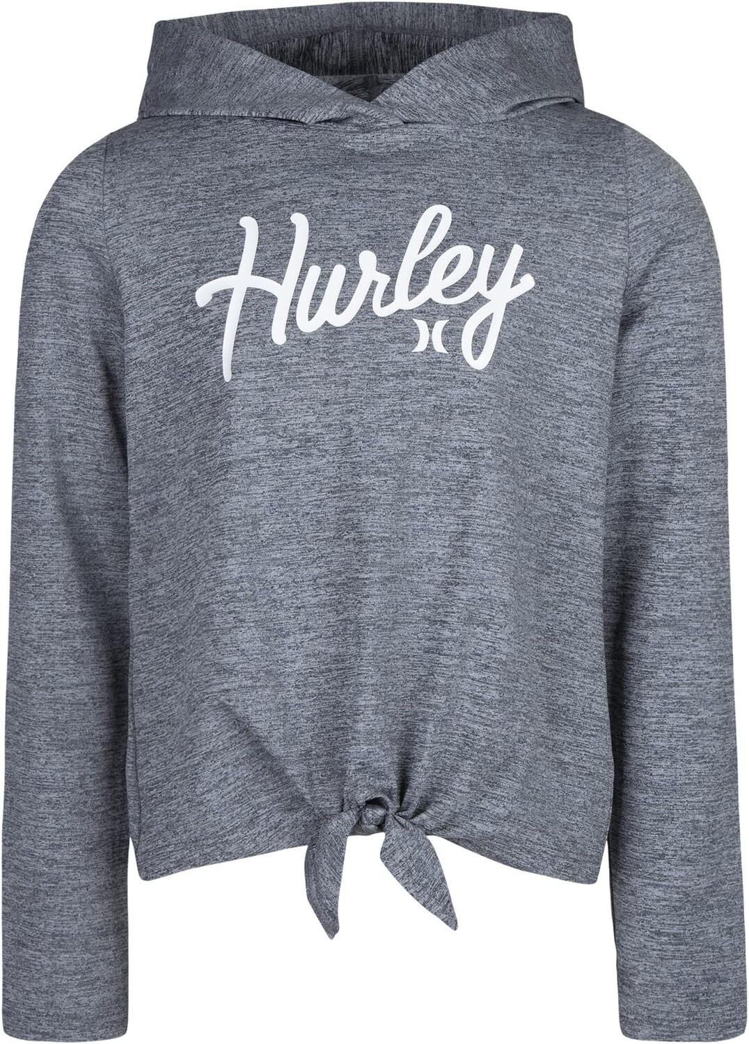 

Топ Hurley Long Sleeve Tie Front Hooded Top, черный