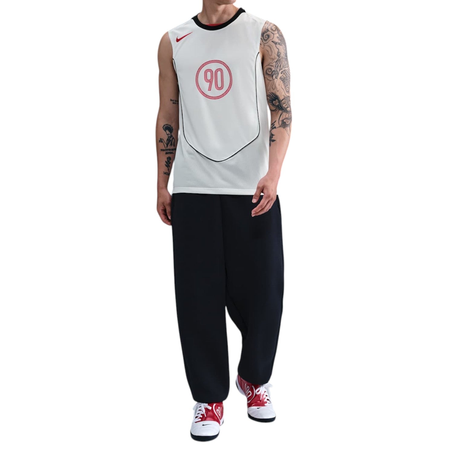 Джерси Nike Total 90 Dri-FIT Sleeveless Soccer Top Asia Sizing 'Sail Black' — фото 3