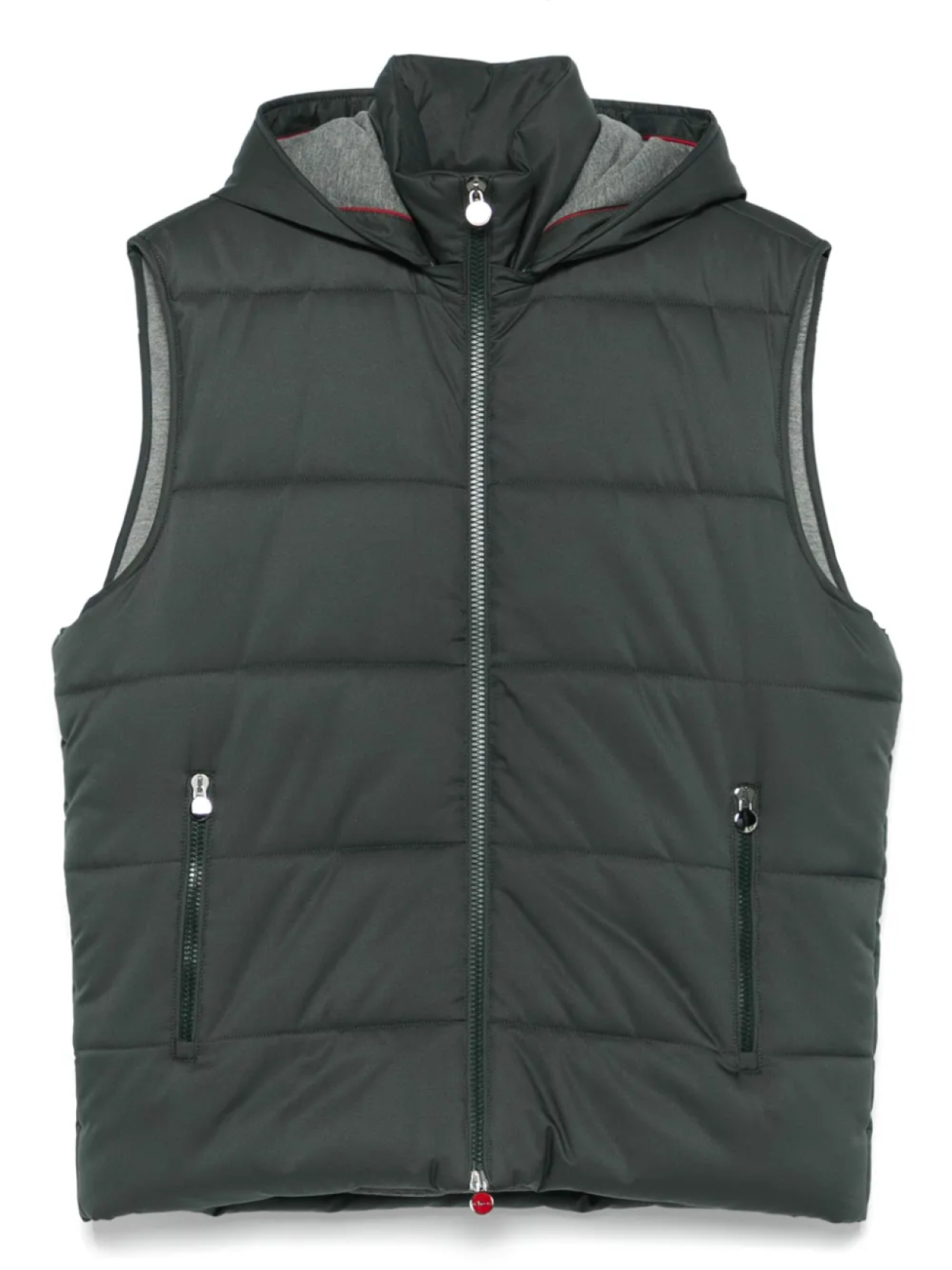 

Жилет с капюшоном Kiton, зеленый